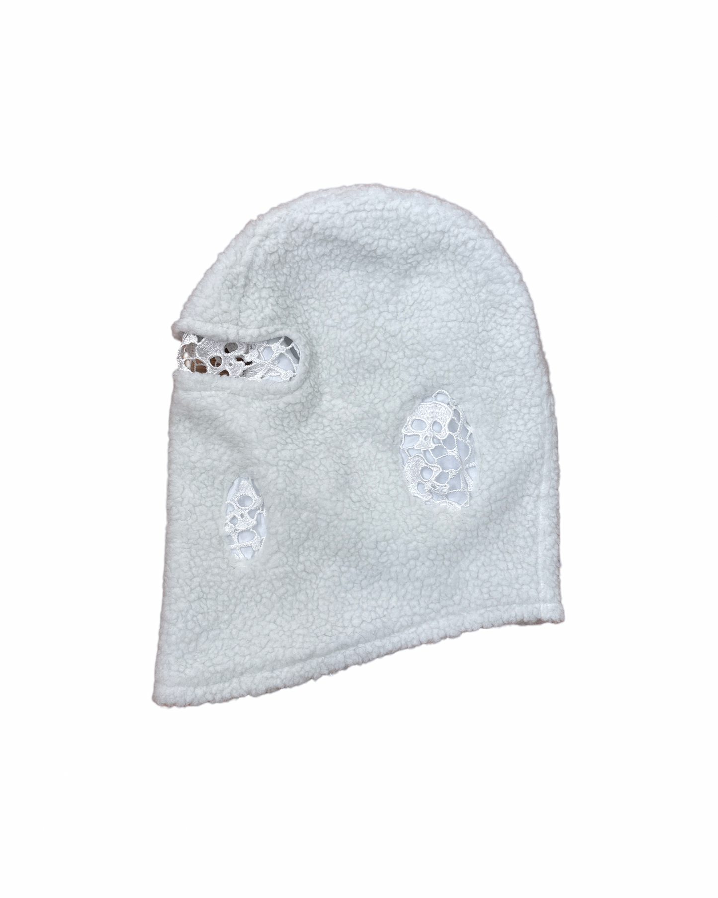 WHITE LACED BALACLAVA