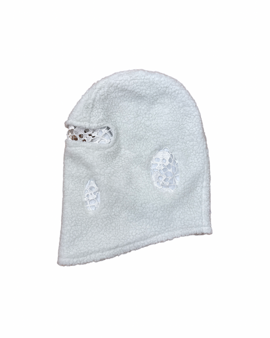 WHITE LACED BALACLAVA