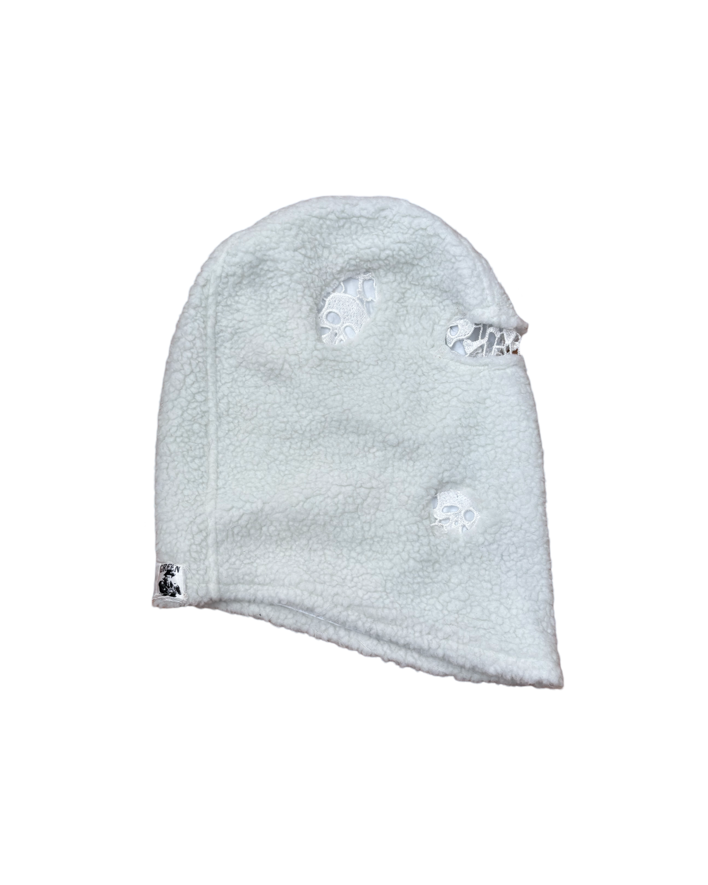 WHITE LACED BALACLAVA