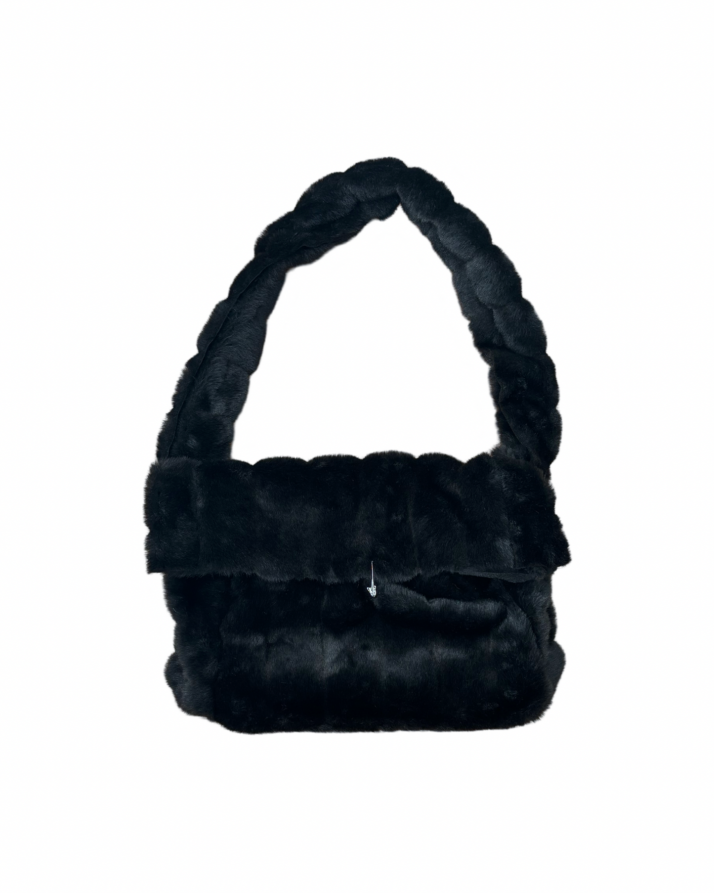 BROWN FAUX FUR BAG